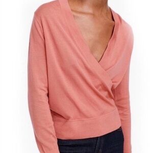 J-Crew Merino Wool Wrap Sweater - Coral Rose 💕
